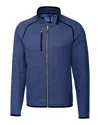 Cutter & Buck Mainsail Sweater-knit Mens Full Zip Jacket In Blue