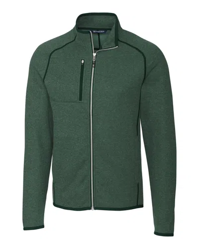 Cutter & Buck Mainsail Sweater-knit Mens Full Zip Jacket In Green