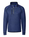 Cutter & Buck Mainsail Sweater-knit Mens Half Zip Pullover Jacket In Blue