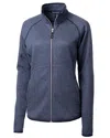 Cutter & Buck Mainsail Sweater-knit Womens Full Zip Jacket In Blue