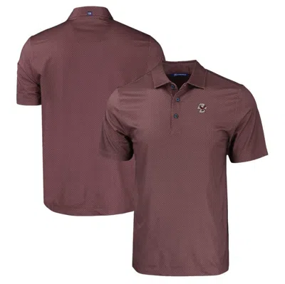 Cutter & Buck Maroon Boston College Eagles Pike Eco Tonal Geo Print Stretch Recycled Polo