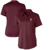 CUTTER & BUCK CUTTER & BUCK MAROON MISSISSIPPI STATE BULLDOGS VAULT PROSPECT TEXTURED STRETCH POLO