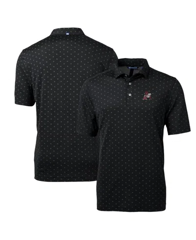Cutter & Buck Men's Arkansas Razorbacks Virtue Eco Pique Tile Polo In Black