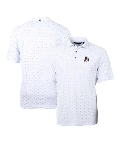 Cutter & Buck Men's Arkansas Razorbacks Virtue Eco Pique Tile Polo In White