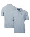 Cutter & Buck Men's Auburn Tigers Alumni Logo Drytec Virtue Eco Pique Botanical Print Polo In Navy