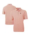 Cutter & Buck Men's Auburn Tigers Alumni Logo Drytec Virtue Eco Pique Botanical Print Polo In Orange