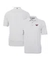 Cutter & Buck Men's Auburn Tigers Throwback Logo Virtue Eco Pique Stripe Polo In Gray