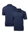 Cutter & Buck Men's Auburn Tigers Virtue Eco Pique Tile Polo In Navy