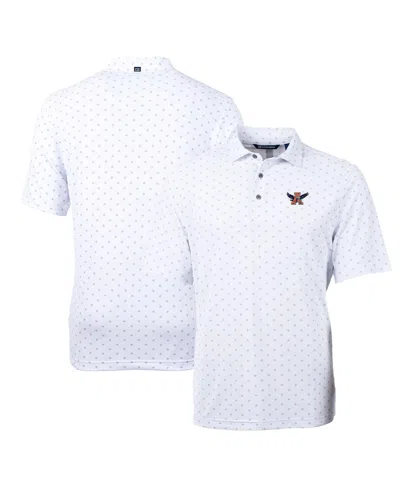 Cutter & Buck Men's Auburn Tigers Virtue Eco Pique Tile Polo In White