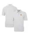 Cutter & Buck Men's Baylor Bears Throwback Logo Virtue Eco Pique Stripe Polo In Gray