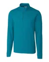Cutter & Buck Advantage Regular Fit Drytec Mock Neck Pullover In Blue