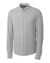Cutter & Buck Men's Big & Tall Reach Oxford Button Front Shirt In Grey