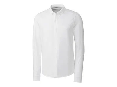 Cutter & Buck Men's Big & Tall Reach Oxford Button Front Shirt In White