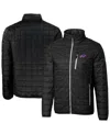 Cutter & Buck Men's Black Buffalo Bills Rainier Primaloft Eco Insulated Full-zip Puffer Jacket In Black