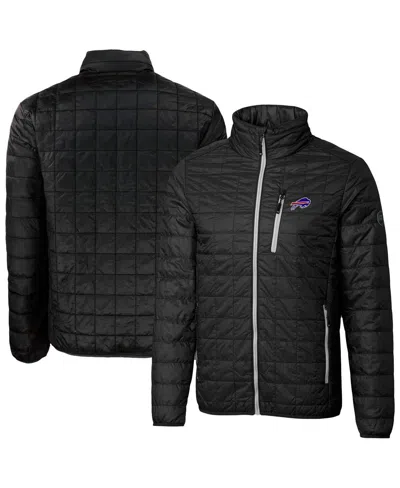 Cutter & Buck Men's Black Buffalo Bills Rainier Primaloft Eco Insulated Full-zip Puffer Jacket