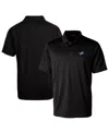 Cutter & Buck Men's Black Detroit Lions Prospect Textured Stretch Polo In Black