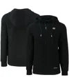 Cutter & Buck Men's Black Green Bay Packers Primary Mark Roam Half-zip Pullover Hoodie In Black