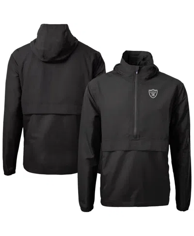 Cutter & Buck Men's Black Las Vegas Raiders Charter Anorak Half-zip Jacket