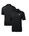 Cutter & Buck Men's Black Las Vegas Raiders Throwback Logo Virtue Eco Pique Tile Polo In Black