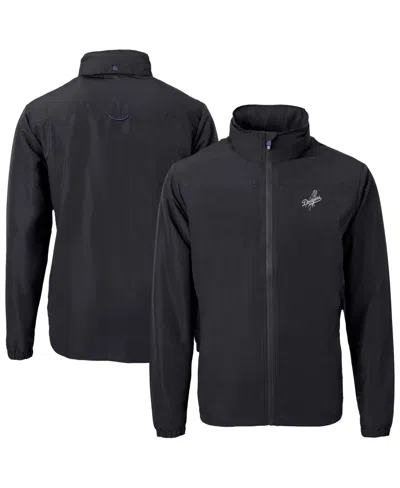 Cutter & Buck Men's Black Los Angeles Dodgers Charter Eco Full-zip Hoodie Jacket