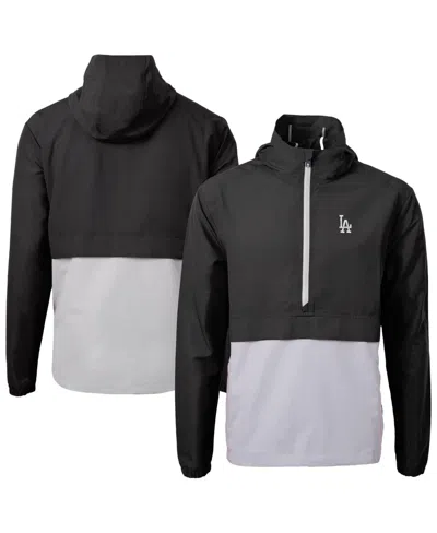 Cutter & Buck Men's Black Los Angeles Dodgers Charter Eco Half-zip Anorak Jacket