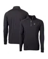 Cutter & Buck Men's Black Michigan State Spartans Adapt Eco Knit Stretch Quarter-zip Pullover Sweatshirt In Black