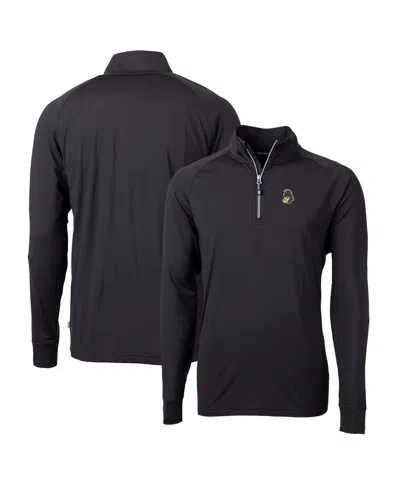 Cutter & Buck Men's Black Michigan State Spartans Adapt Eco Knit Stretch Quarter-zip Pullover Sweatshirt