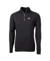 Cutter & Buck Men's Black Ohio State Buckeyes Adapt Knit Quarter-zip Pullover Jacket In Black