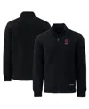 Cutter & Buck Men's Black Ohio State Buckeyes Alumni Logo Roam Full-zip Jacket In Black