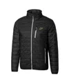 Cutter & Buck Men's Black Purdue Boilermakers Rainier Full-zip Jacket In Black