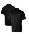 Cutter & Buck Men's Black Tampa Bay Buccaneers Throwback Logo Prospect Textured Stretch Polo In Black