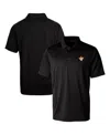 Cutter & Buck Men's Black Texas Longhorns Vault Prospect Textured Stretch Polo In Black