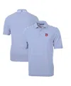Cutter & Buck Men's Blue Denver Broncos Throwback Logo Virtue Eco Pique Stripe Polo In Blue