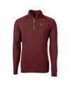 Cutter & Buck Men's Burgundy Washington Commanders Adapt Stretch Quarter-zip Pullover Jacket In Burgundy