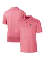 Cutter & Buck Men's Cardinal Atlanta Falcons Throwback Logo Forge Heathered Stretch Polo In Cardinal
