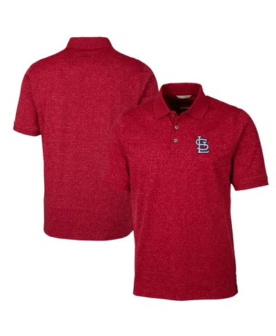 Cutter & Buck Men's Cardinal St. Louis Cardinals Advantage Space Dye Tri-blend Polo