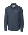 Cutter & Buck Men's Charcoal Denver Broncos Rainier Shirt Jacket In Blue