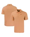 Cutter & Buck Men's Clemson Tigers Forge Eco Double Stripe Stretch Polo In Orange