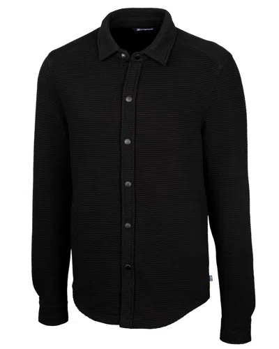 Cutter & Buck Men's Coastal Shirt Jacket In Black