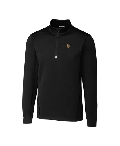 Cutter & Buck Men's  Black Beast Mode Traverse Half-zip Pullover Sweatshirt