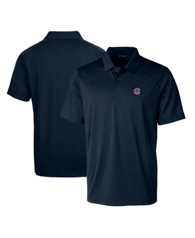 Cutter & Buck Men's  Navy Chicago Cubs Prospect Textured Stretch Big Tall Polo Shirt In Blue