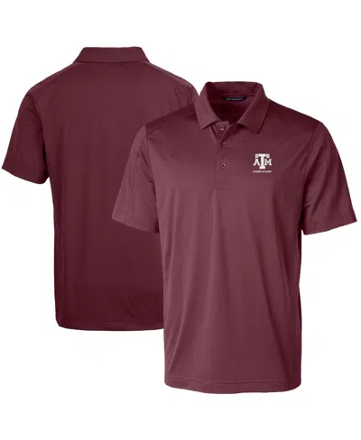 Cutter & Buck Men's Cutter Buck Maroon Texas A&m Aggies Alumni Logo Prospect Textured Stretch Polo In Red