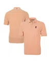 Cutter & Buck Men's Florida Gators Swinging Gator Virtue Eco Pique Stripe Polo In Orange