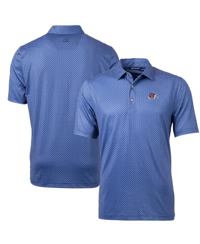 Cutter & Buck Men's Fresno State Bulldogs Pike Banner Print Polo In Navy