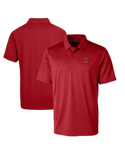 Cutter & Buck Men's Georgia Bulldogs Alumni Logo Prospect Drytec Textured Stretch Polo In Red