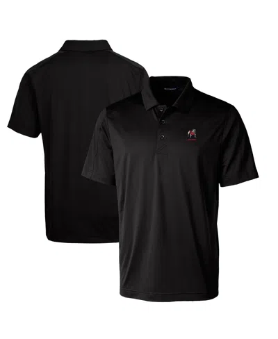 Cutter & Buck Men's Georgia Bulldogs Alumni Logo Prospect Drytec Textured Stretch Polo In Black
