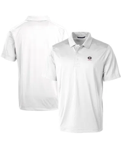 Cutter & Buck Men's Georgia Bulldogs Alumni Logo Prospect Textured Stretch Polo In White