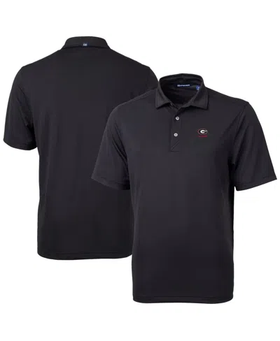 Cutter & Buck Men's Georgia Bulldogs Alumni Logo Virtue Eco Pique Polo In Black