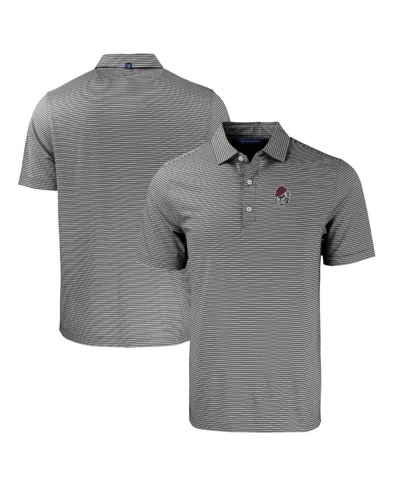 Cutter & Buck Men's Georgia Bulldogs Forge Eco Double Stripe Stretch Polo In Black,white