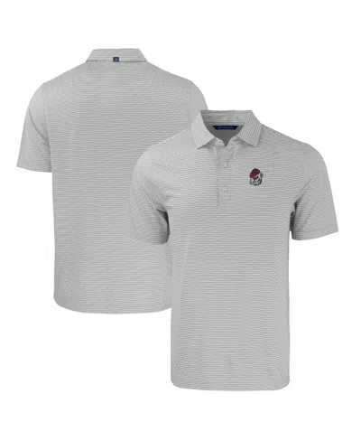 Cutter & Buck Men's Georgia Bulldogs Forge Eco Double Stripe Stretch Polo In Gray,white